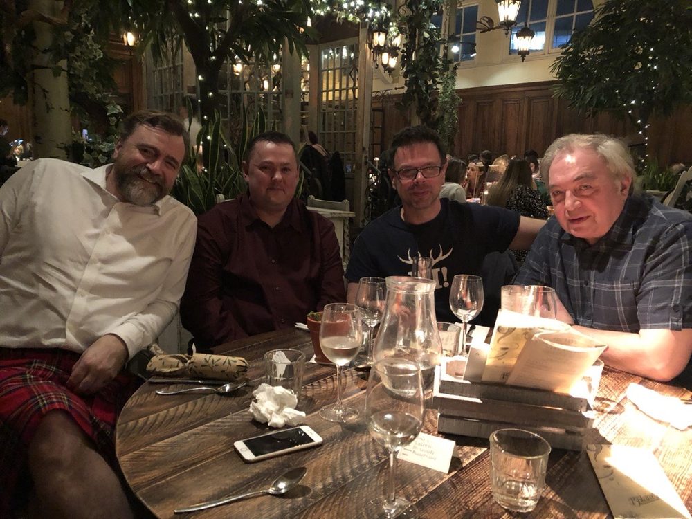 Geoff at a team dinner